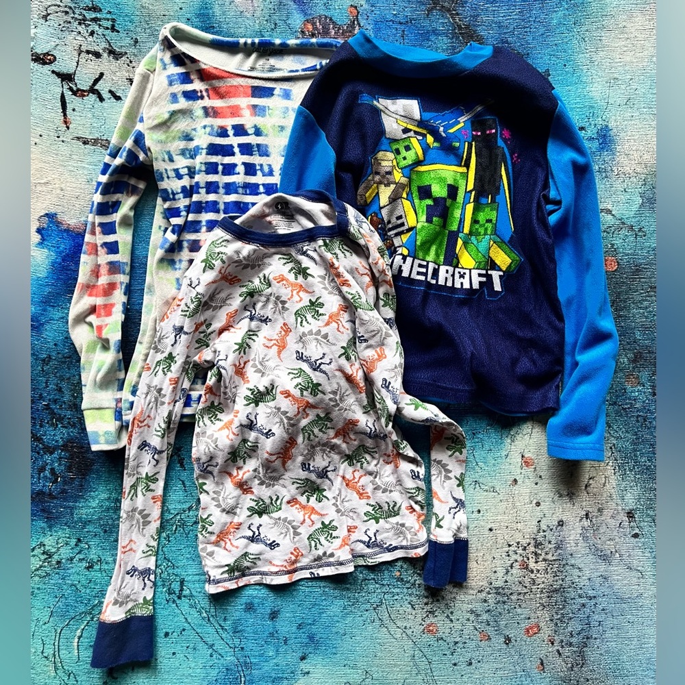 Bundle of 3 long sleeve pj tops size 10